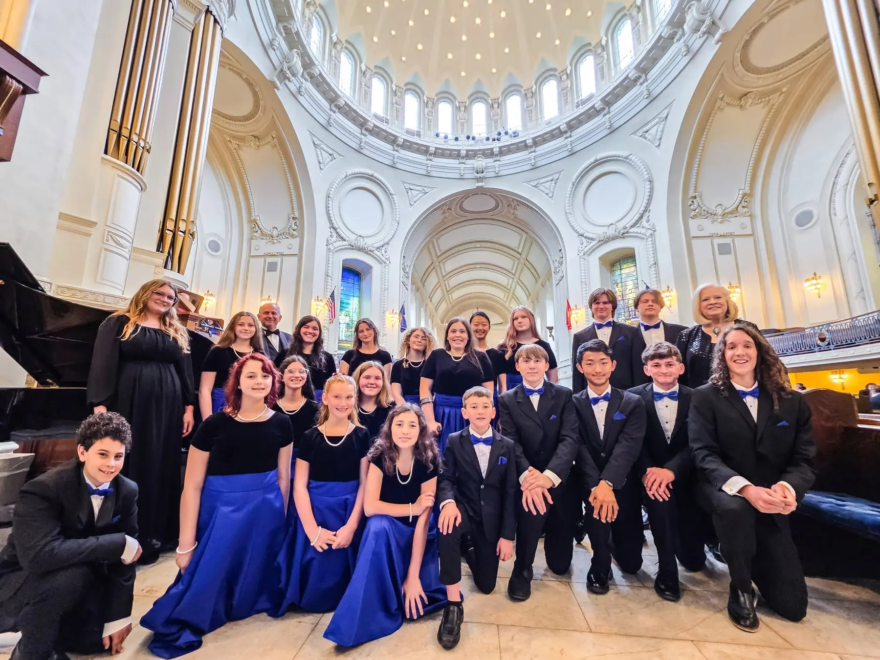 Choir members at the United States Naval Academy Chapel in Annapolis